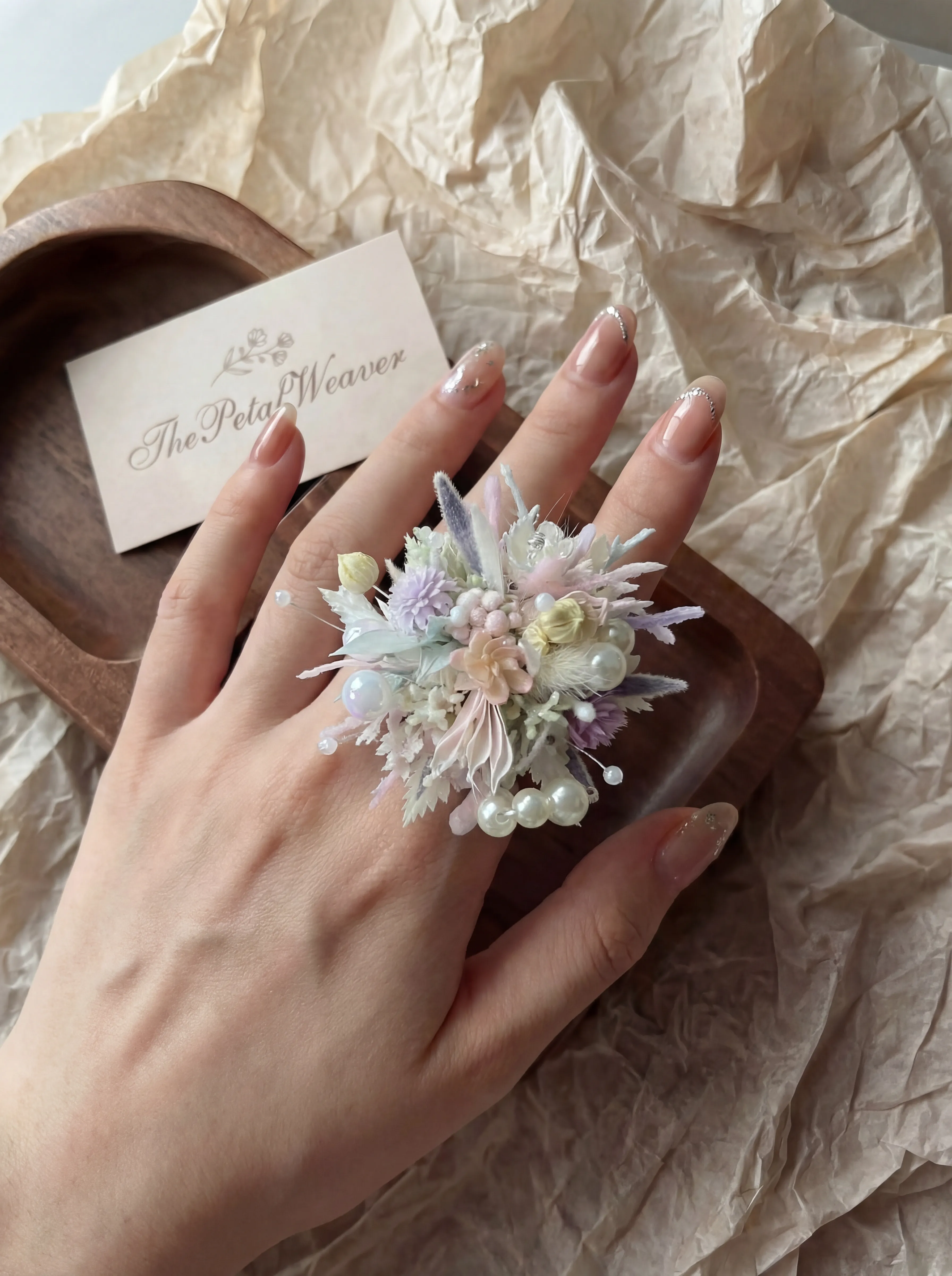 Moonlit Gardenia Ring